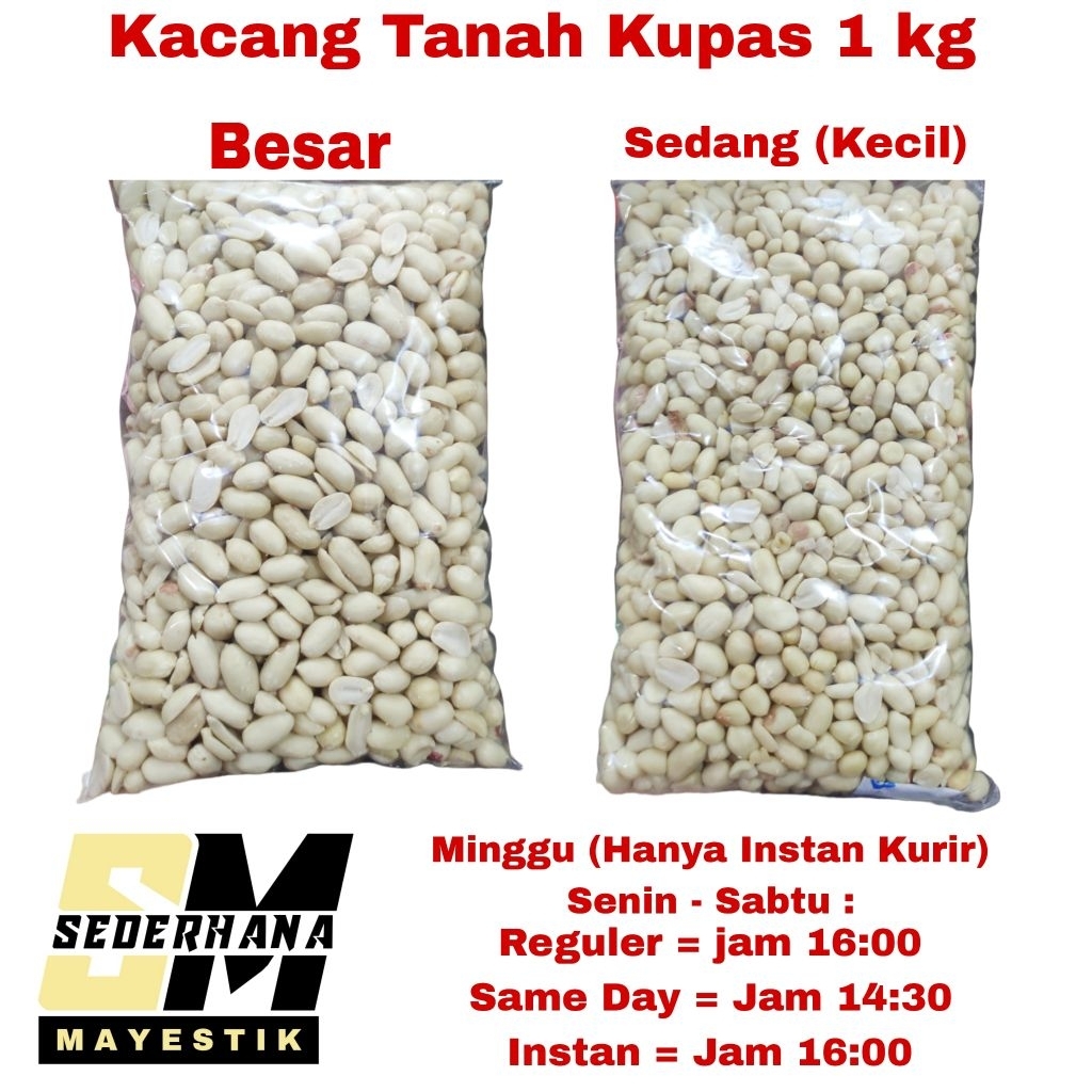 

Kacang Tanah Kupas 1Kg / Kacang Kupas 1 Kg Kualitas Super Bagus