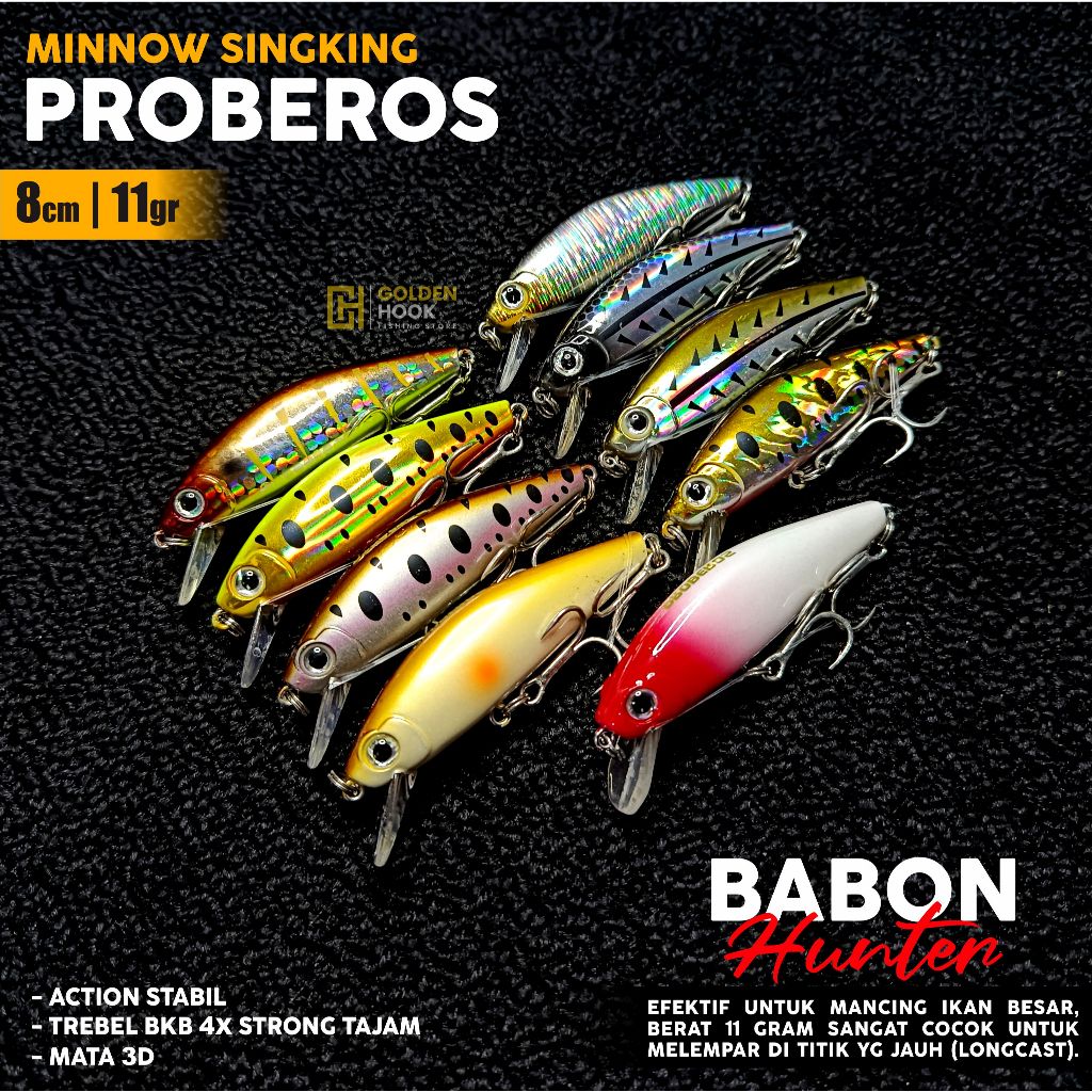 Minnow Proberos Umpan Casting Hampala / Sebarau Babon