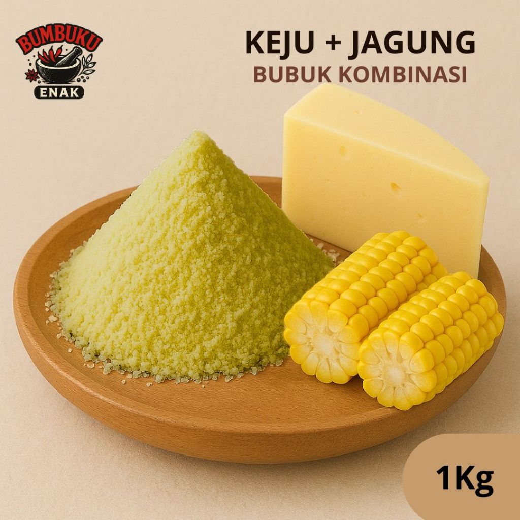 

Bumbu Tabur Non MSG Keju & Jagung 1Kg – Bubuk Kombinasi Gurih Manis untuk Snack, Kentang Goreng & Popcorn