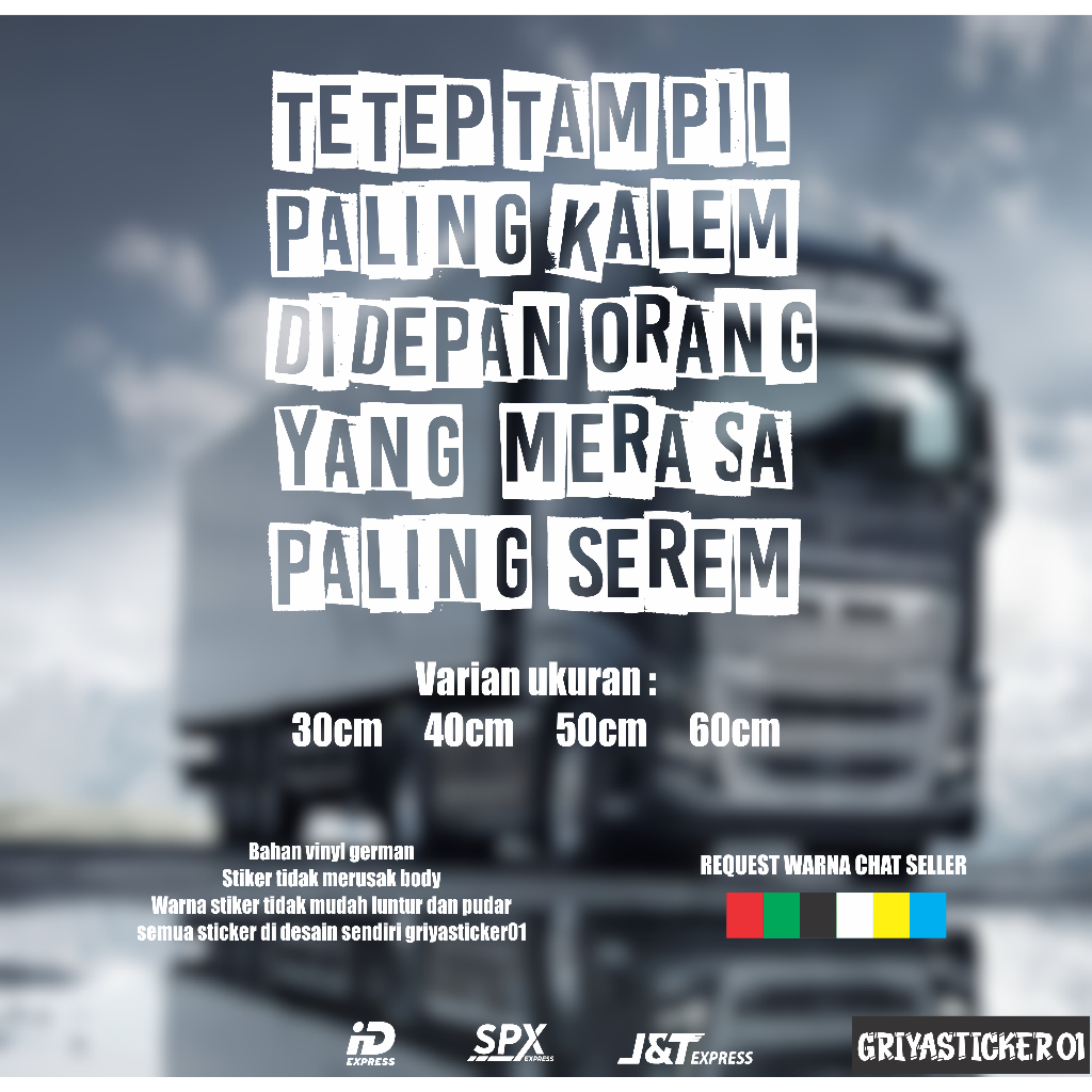 stiker truk cutting stiker truk promo termurah/stiker kaca/stiker mbois/ tulisan truk dan mobil