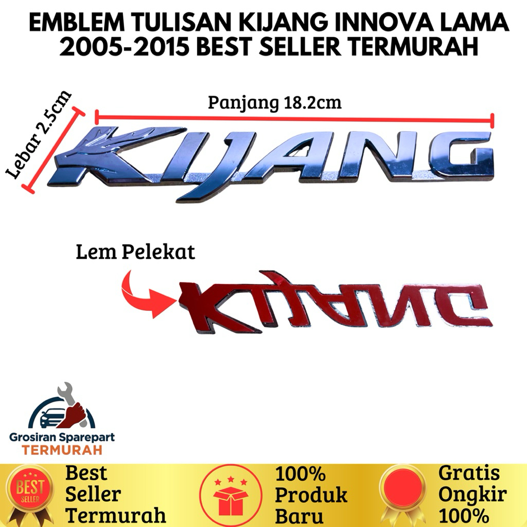 Emblem Tulisan Kijang Innova Lama 2005-2015 Best Seller Termurah