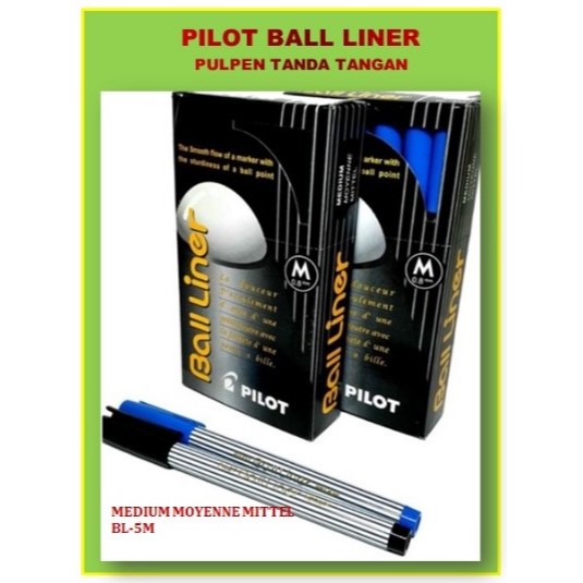 

Pilot Ball Liner 0.8 mm Warna hitam dan biru (Per 1 Pcs) BL-5M