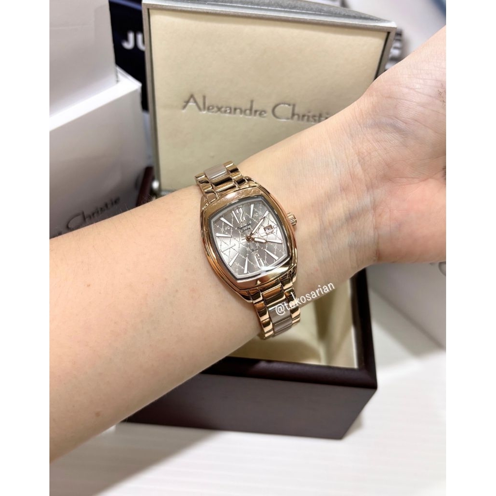 Alexander Christie AC 2B63 LD Original Bergaransi Jam Tangan Rantai Keramik Wanita