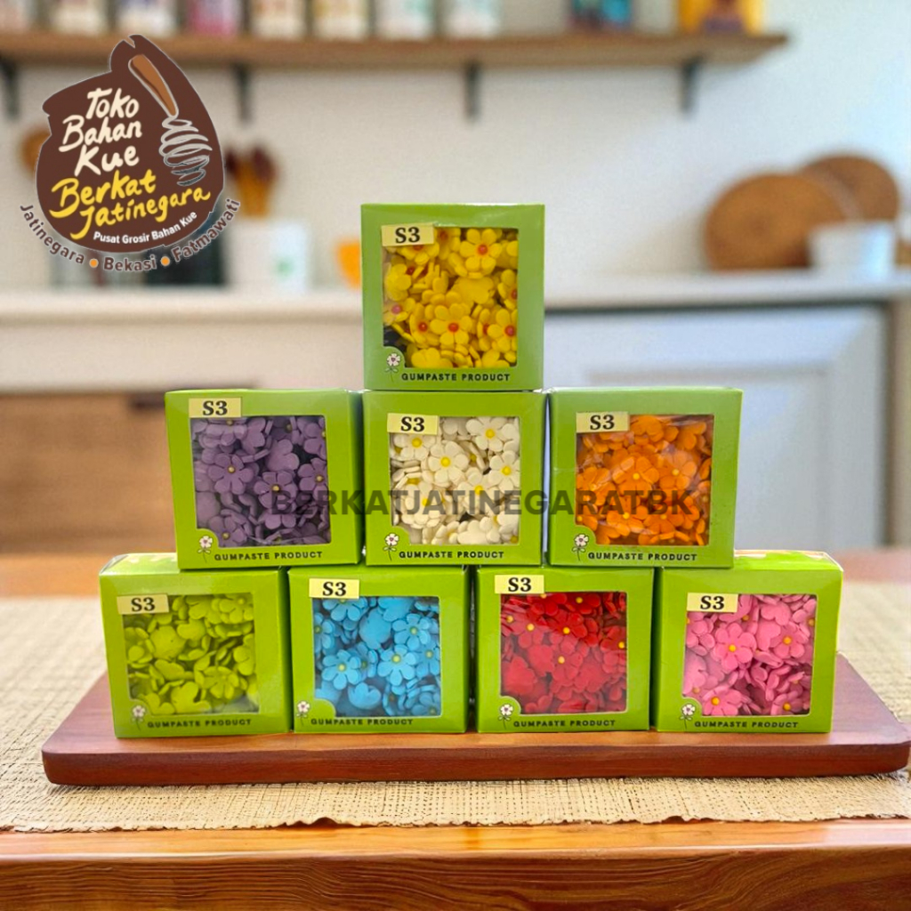 

GUMPASTE S3 /HIASAN KUE /GUMPASTE KEMBANG/ PACK