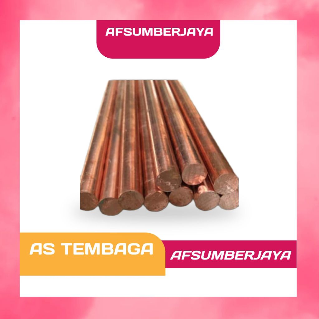 As tembaga 10mm x 200mm - tembaga batangan murni