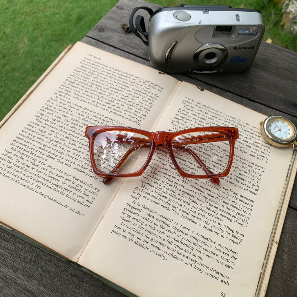 kacamata Vintage Bowling new old stock (lensa normal)