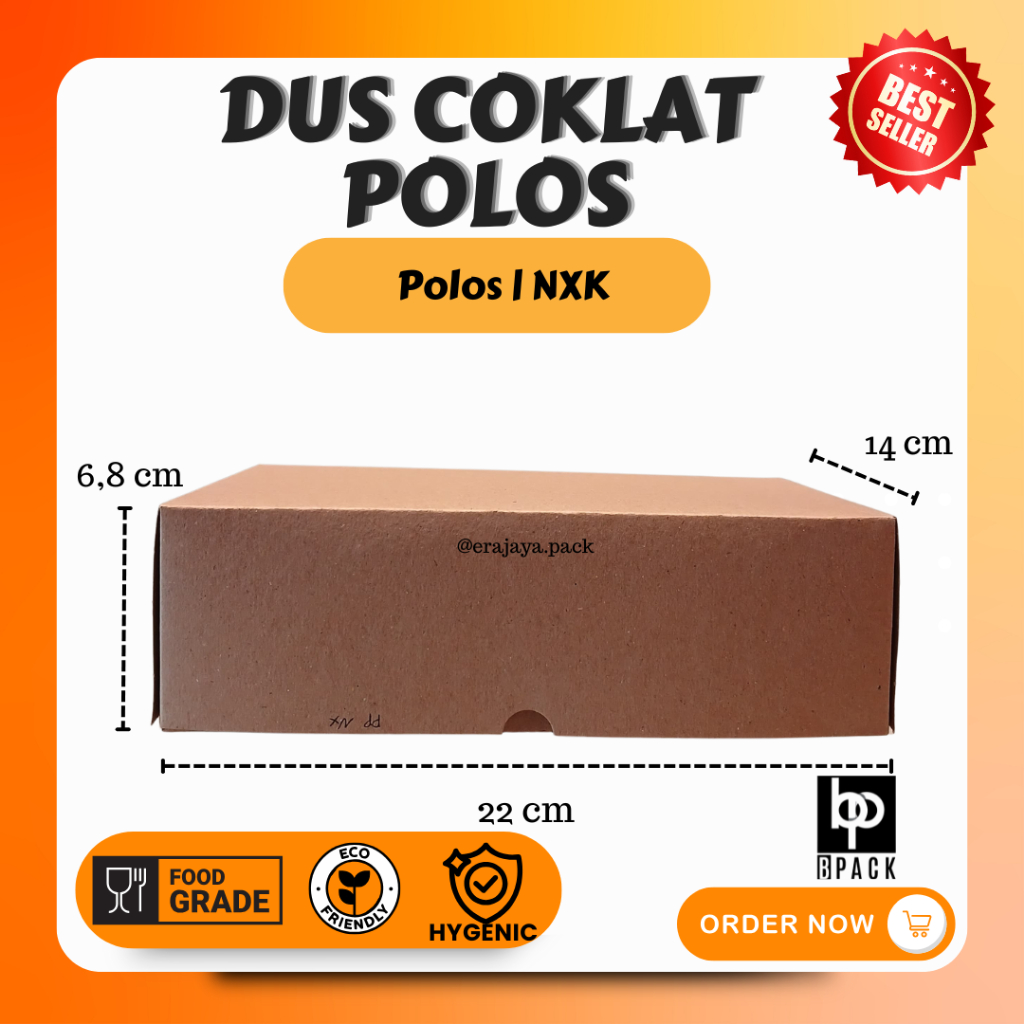 

[Min 25pcs] Dus Kue Coklat Polos/Variasi NXk Polos No Laminasi