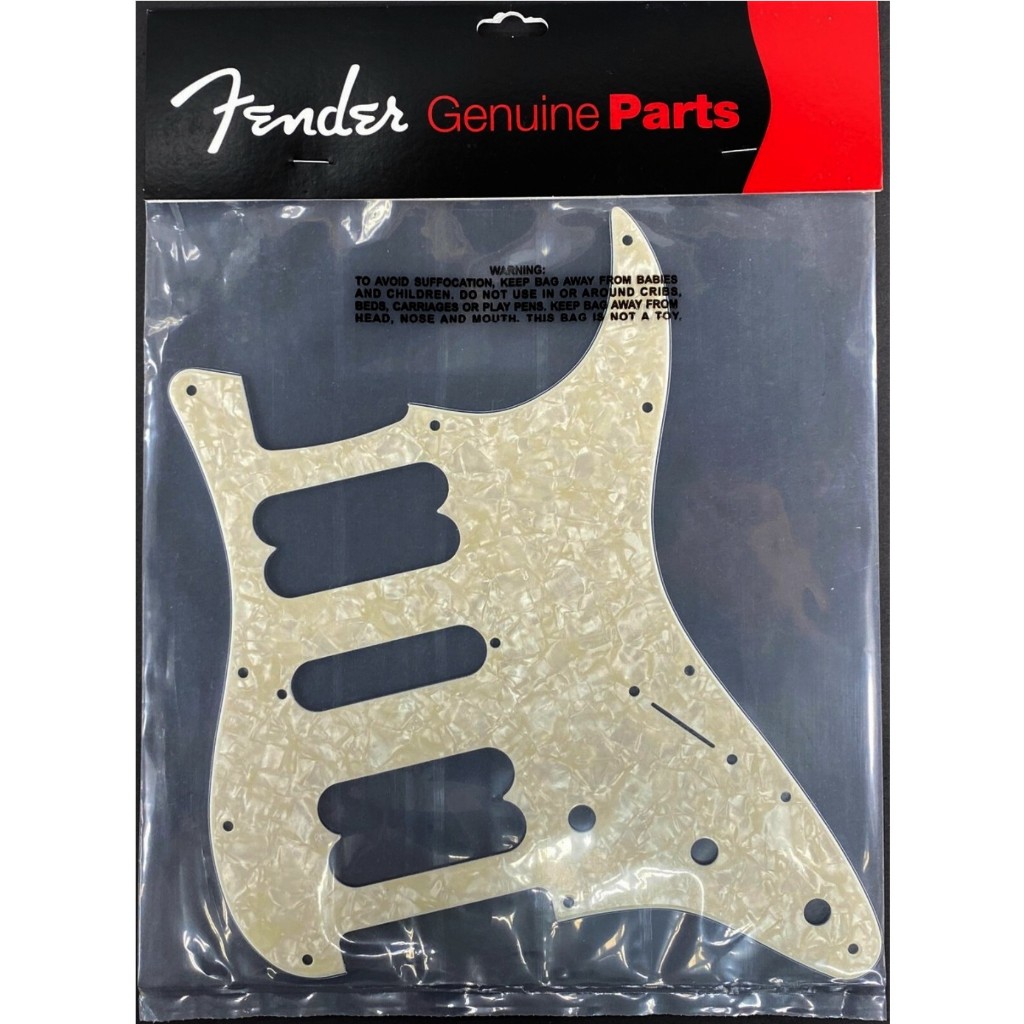 Pickguard Fender Stratocaster Standard HSH aged white Original Pickguard Gitar