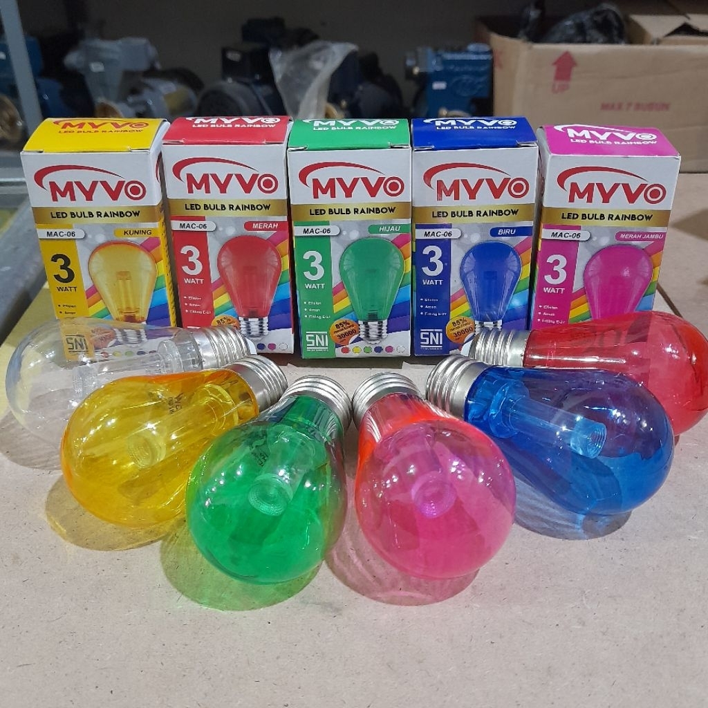 MYVO  LED / Bola lampu 3W  warna