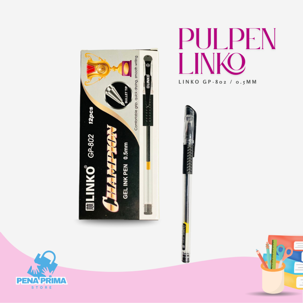 

Pulpen LINKO GP-802 0.5mm – 1 Lusin (12 pcs) | Smooth Writing!
