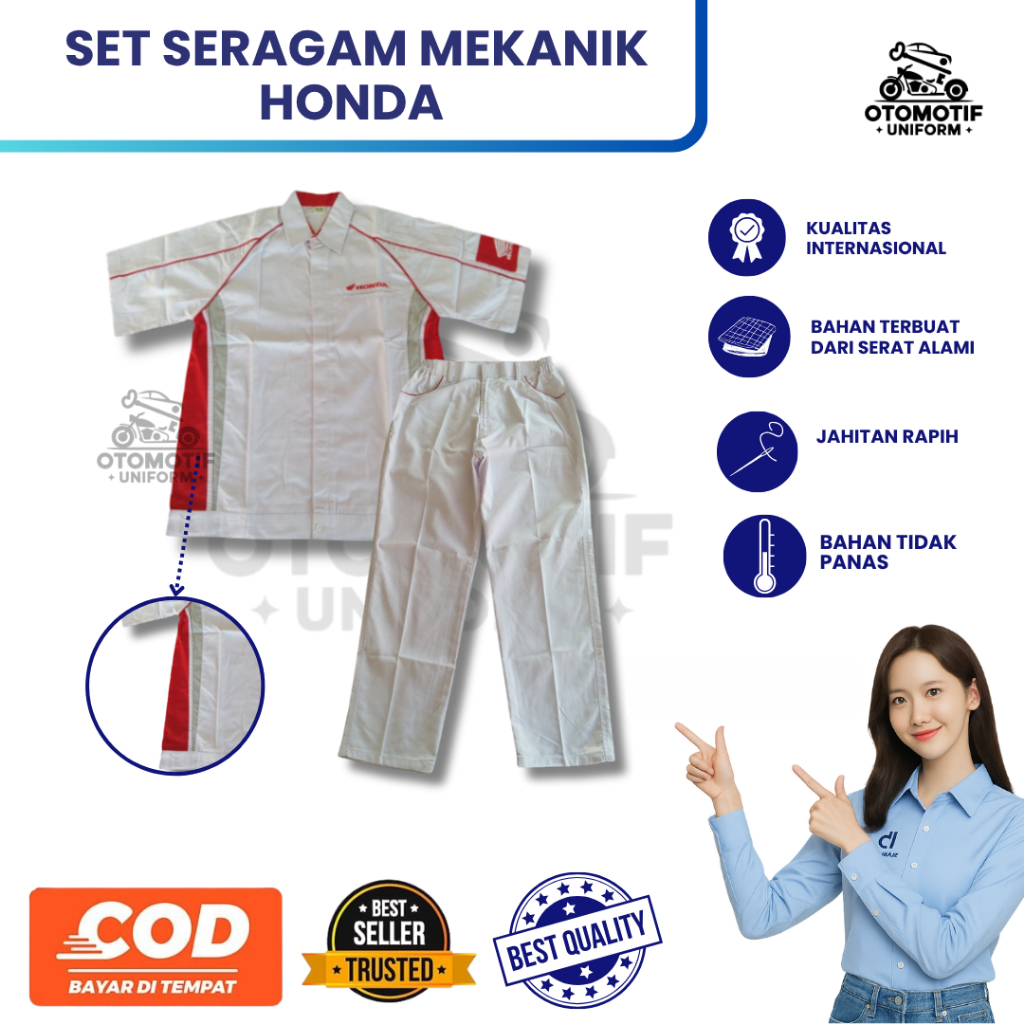 Seragam Honda Mekanik | Seragam Honda Baju dan celana | Seragam Honda | Seragam AHASS