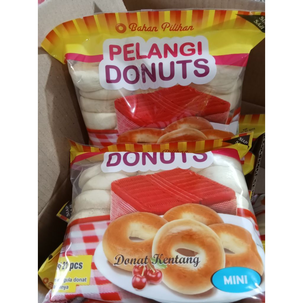 

PELANGI DONUTS/ DONAT KENTANG PELANGI ISI [20+1]Mini