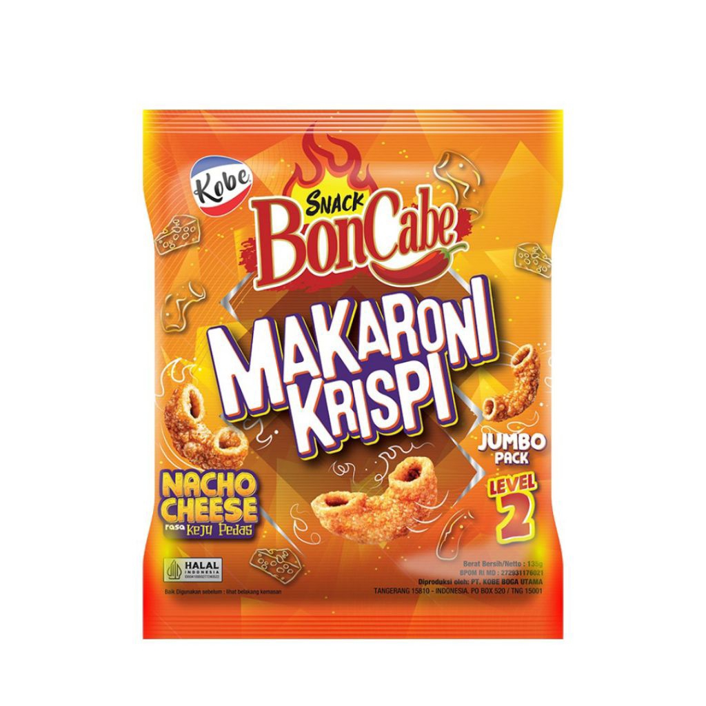 

Kobe BonCabe Makaroni Krispi Keju Nacho 135 gr