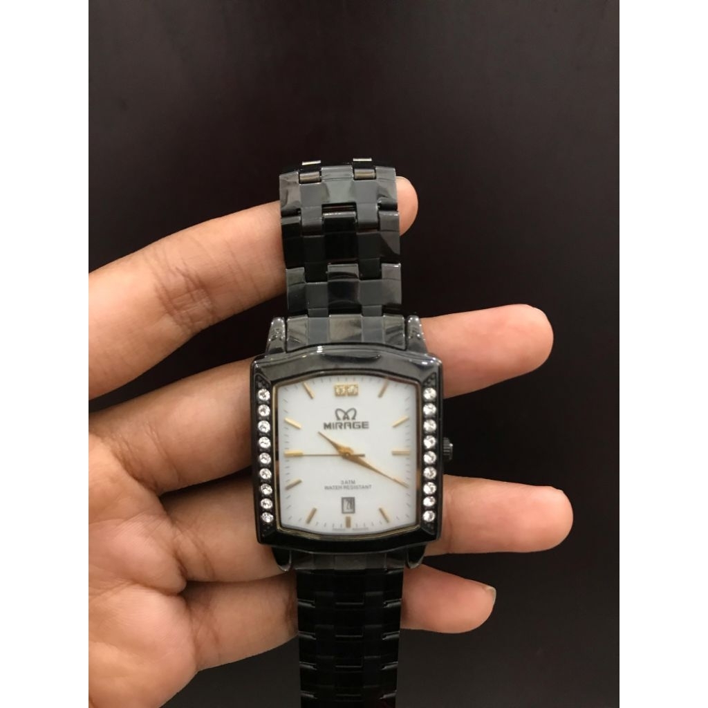 JAM TANGAN MIRAGE PETAK CEWEK PERMATA