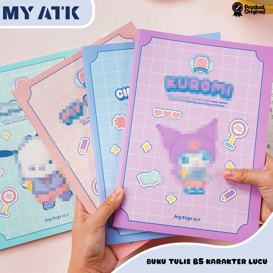 

Buku Tulis Karakter / Buku Catatan Garis Kuliah Ukuran B5 Cute
