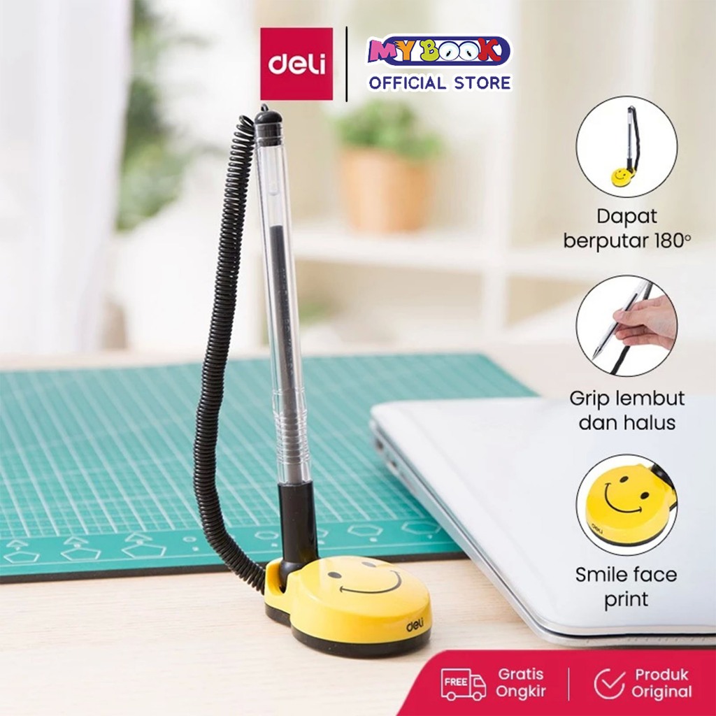

Deli Desk Gel Pen Pena Meja Tinta Hitam 0.5mm E6793