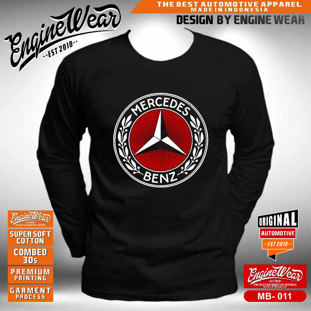 kaos mercedes benz W123 W124 W202 W203 W204 W210 W211 W212 W140 tshirt mercy sportline baju mobil ma