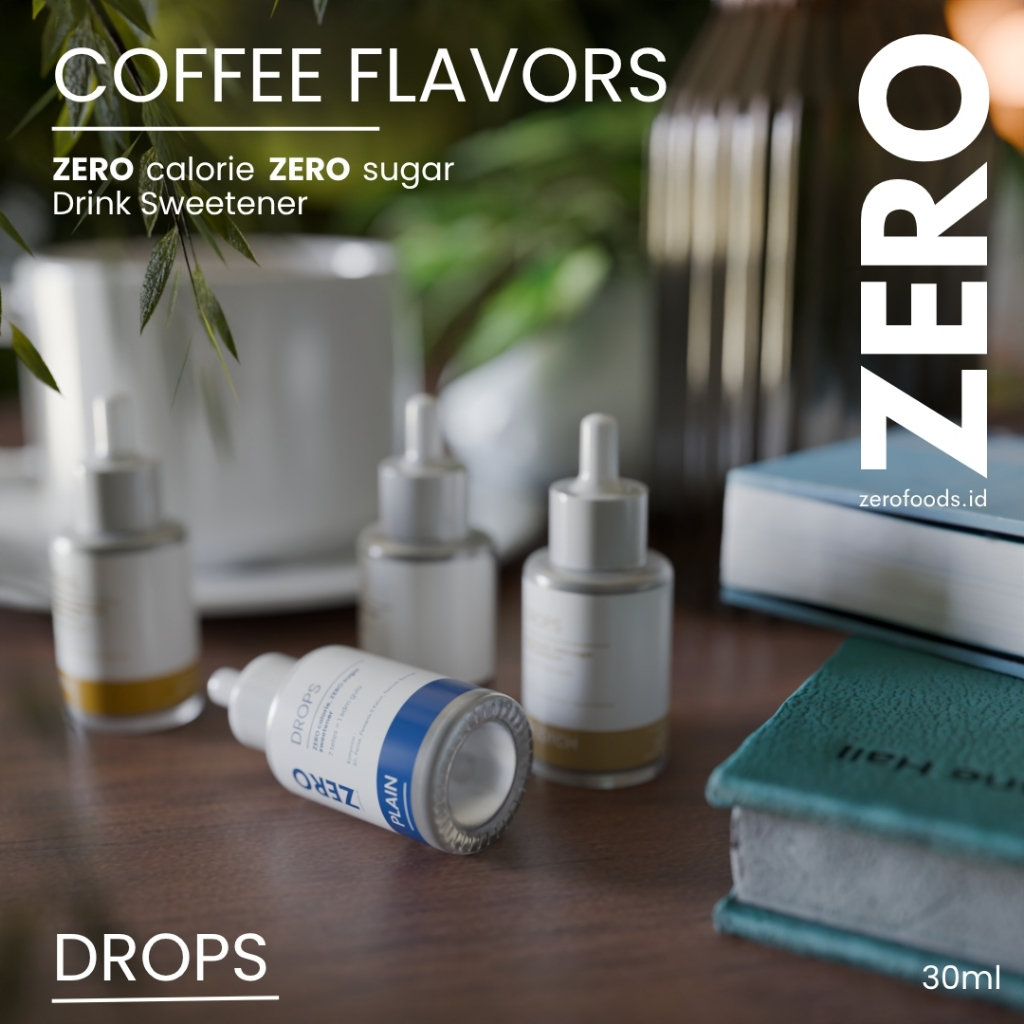 

Zero Drops Coffee Enhacers - Pemanis Tanpa Gula, Zero Kalori, Rasa Lebih Baik dari Stevia