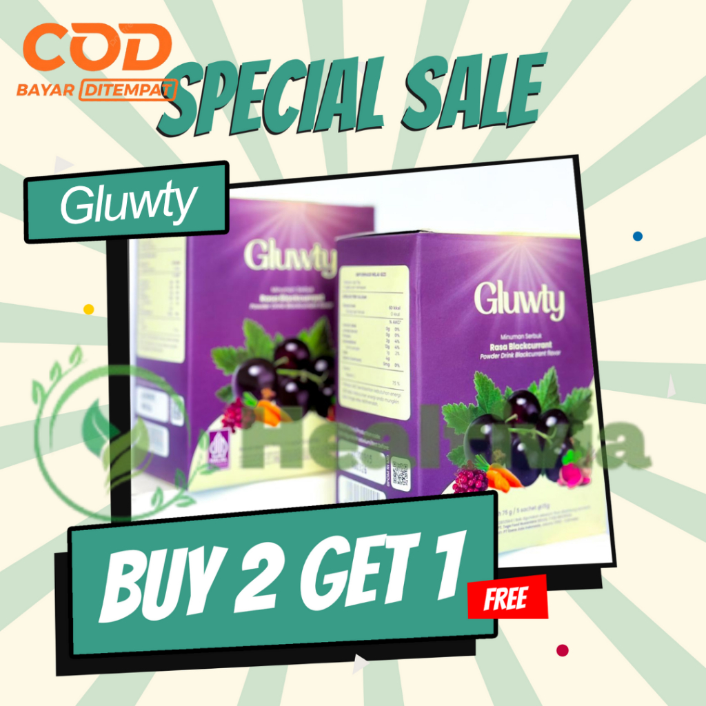 Gluwty Collagen Drink Kolagen Original 75g (3 Box)