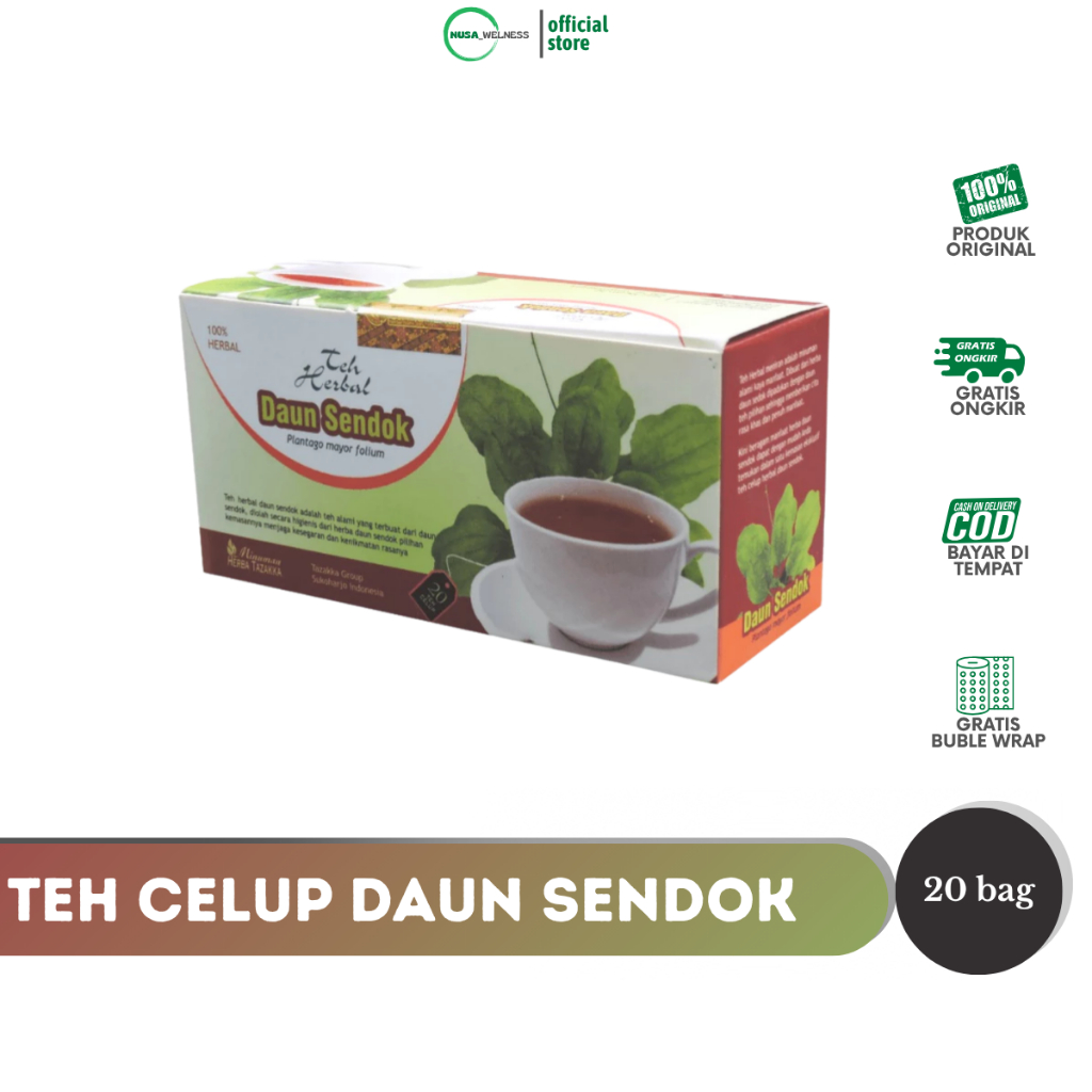 

TEH CELUP DAUN SENDOK TAZAKKA – solusi alami legakan batuk dan lancarkan kemih | redakan radang tenggorokan | bantu atasi bronkitis & gangguan saluran kemih | 100% herbal original | isi 20 kantong celup