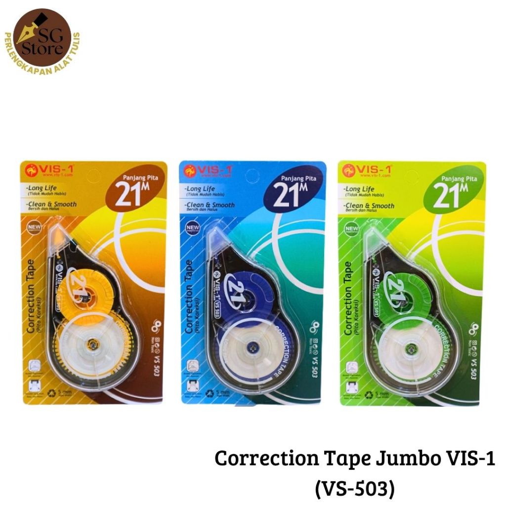 

VIS-1 Correction Tape kode VS-503 Jumbo / Tip-ex / Stipo Kertas / Tipex