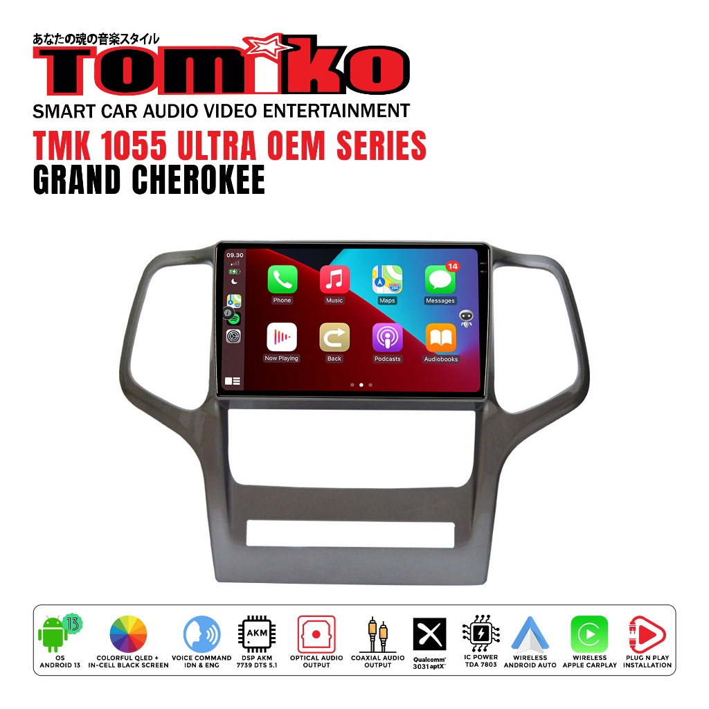 Tomiko - TMK 1055 Ultra OEM Headunit Android for Grand Cherokee