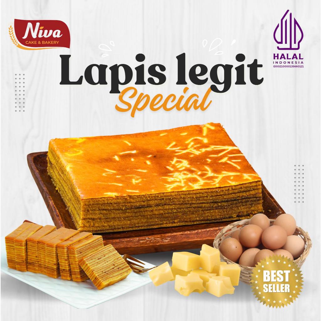 

Kue Lapis Legit Special - Tekstur Moist, 15 x 20 CM Kaya Rasa Keju Dan Mengunakan Bahan Berkualitas Tinggi , Tanpa Bahan Pengawet , niva Cake & Bakery Food
