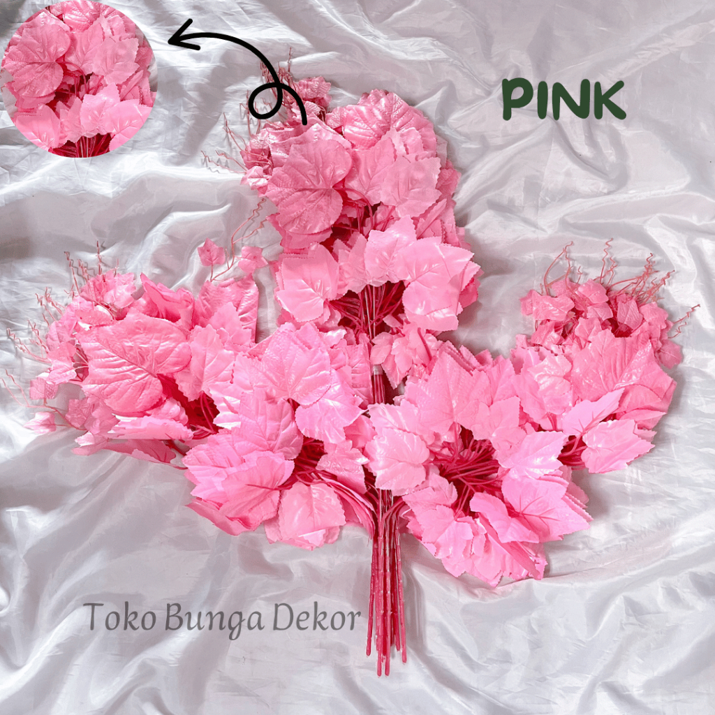 Daun Anggur (lusinan) Daun Artificial / Daun Dekorasi / Daun Pernikahan / Dekorasi pelaminan