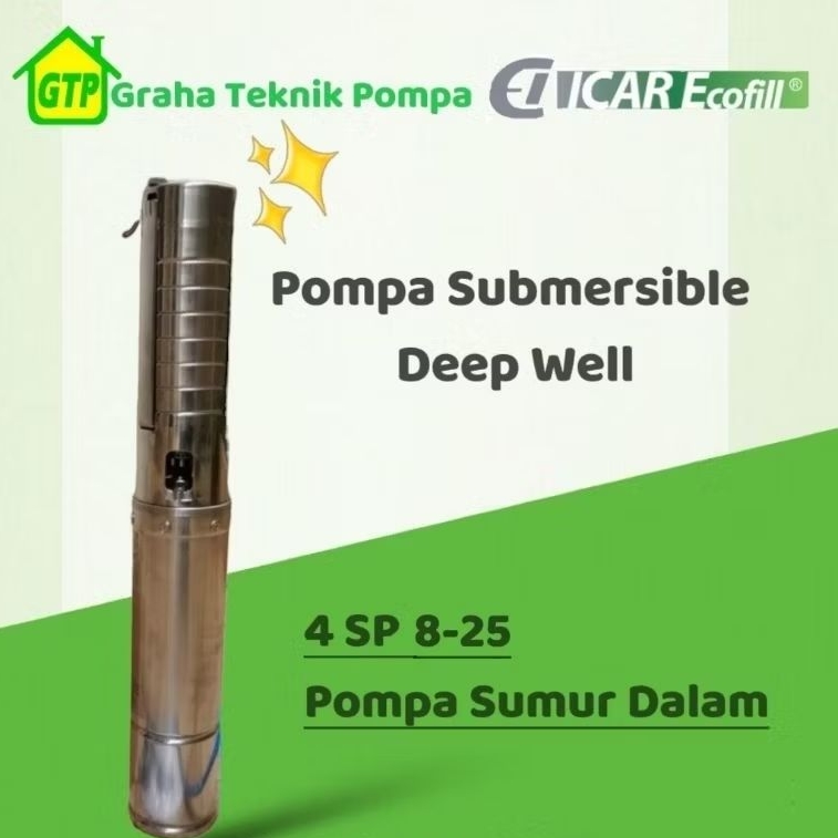 Pompa Icar Ecofill 4SP 8-25 Pompa Submersible Deep Well