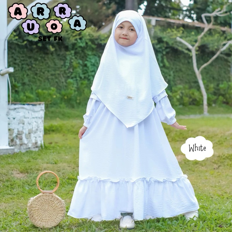 best deals sy- gamis anak perempuan / set gamis anak aurora m l xl xxl / gamis anak perempuan