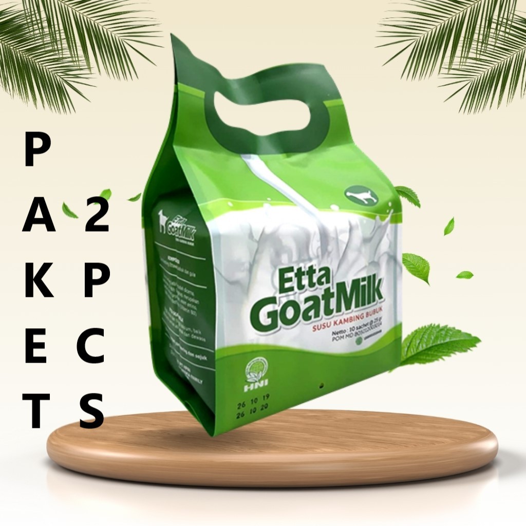 

Susu Kambing Etta Goat Milk HNI - Paket Hemat 2 Pouch | Susu Bubuk Kambing Original
