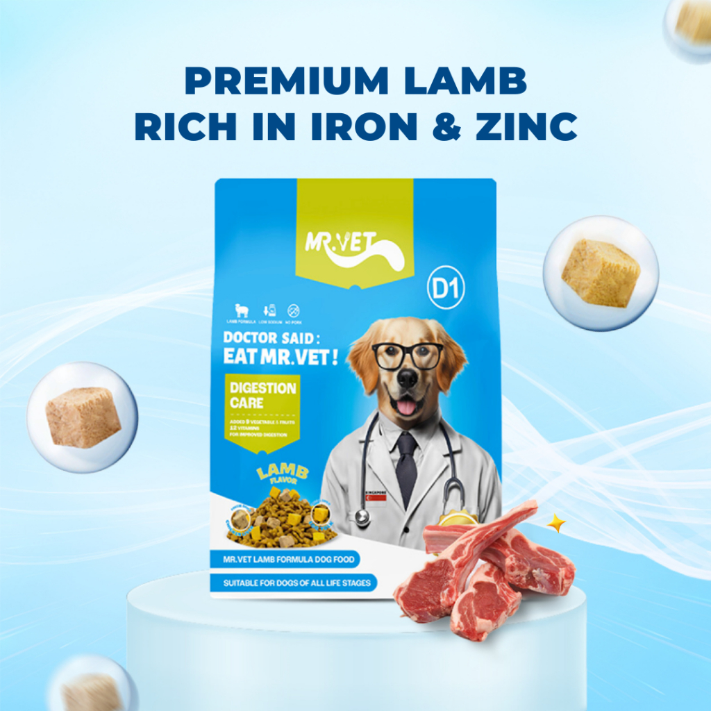 Mr.Vet D1 - BIG DEAL BUY D1 2.8KG GET 2 PACK CAMILAN FREEZE-DRIED Makanan Anjing untuk Menjaga dan M