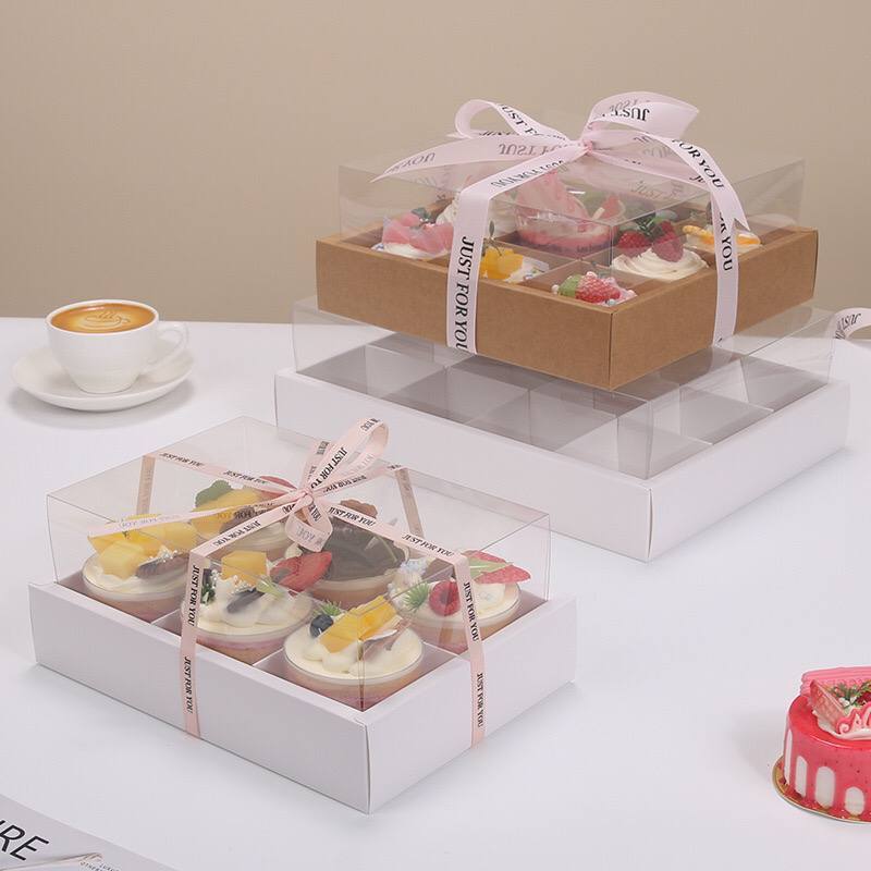 

Box Kue Sekat / Box Bening Cake Sekat/ Kotak Kue Sekat 6 Sekat 9/ Box kue Polos Transparan