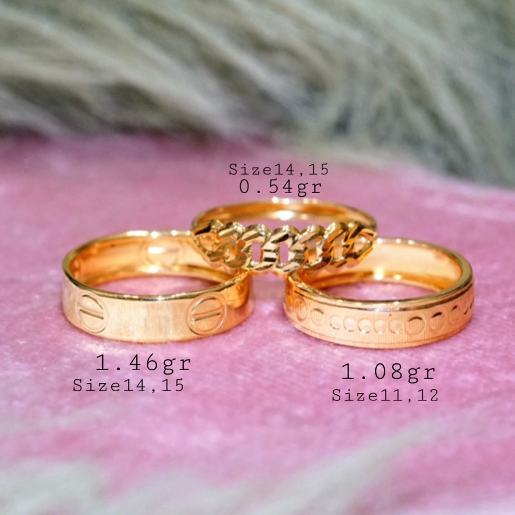 Cincin Emas Polos Tanpa Mata Cincin Tebal Emas Kadar 700