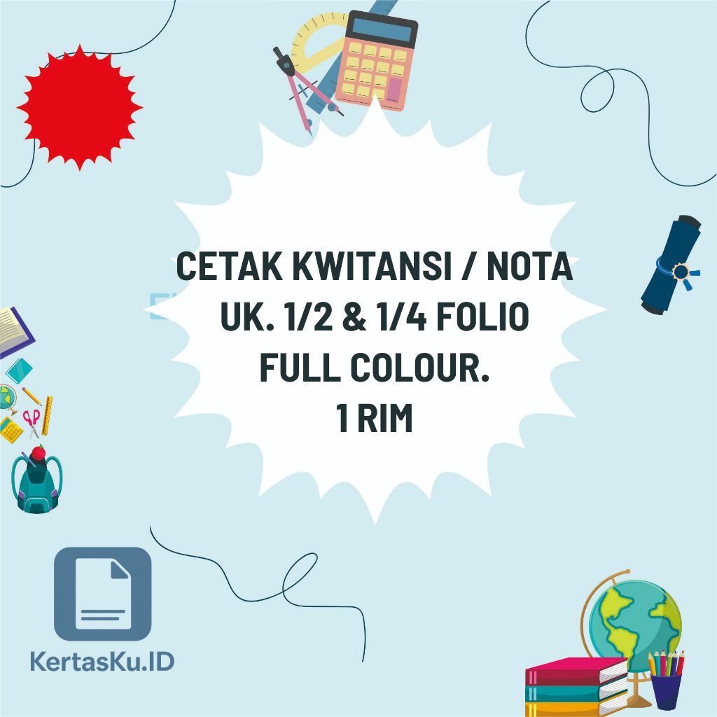 

NOTA / KWITANSI UKURAN 1/2 DAN 1/4 FOLIO 1RIM
