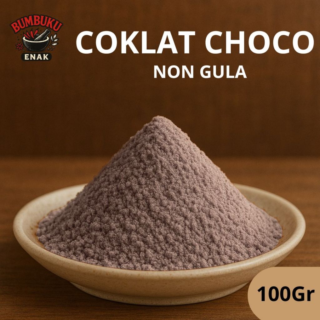 

Bumbu Tabur Coklat Choco Non Gula 100GR Bubuk Minuman Tanpa Gula untuk Topping Minuman & Dessert Sehat