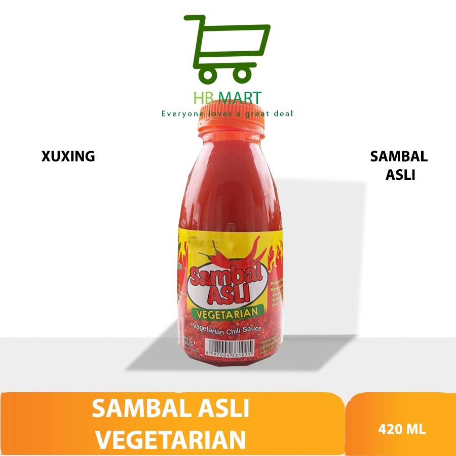 

[oddsolshop] pekanbaru/Xu Xing Sambal Asli Vegetarian 420ml Botol Chilli Sauce Pedas Vege Xuxing