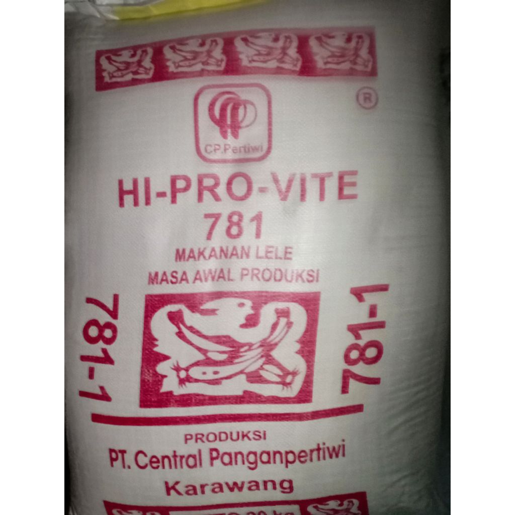 PELET IKAN 781-1 HIPROVITE 1 SAk ISI 20 KG