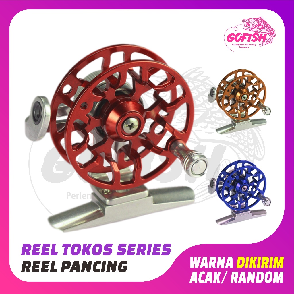 GOFISH - Reel Pancing Tokos Katrol Kerekan Pancing Fishing Material Full Metal Reel Tokos FD50