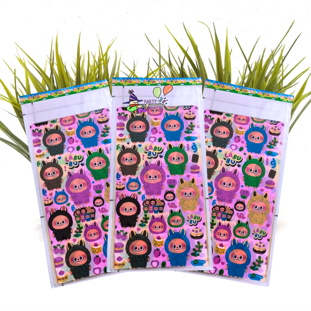 

Plastik Snack Ulang Tahun (ultah) / Plastik Karakter / Plastik OPP Labubu 10 pcs + Pita Kawat