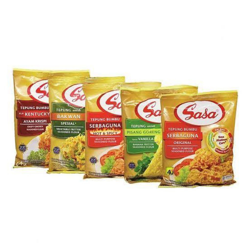 

Tepung Bumbu Sasa All varian Kentucky | Bakwan | Hot & Spicy | Pisang Goreng | Serbaguna 70 gr dan 225 gr