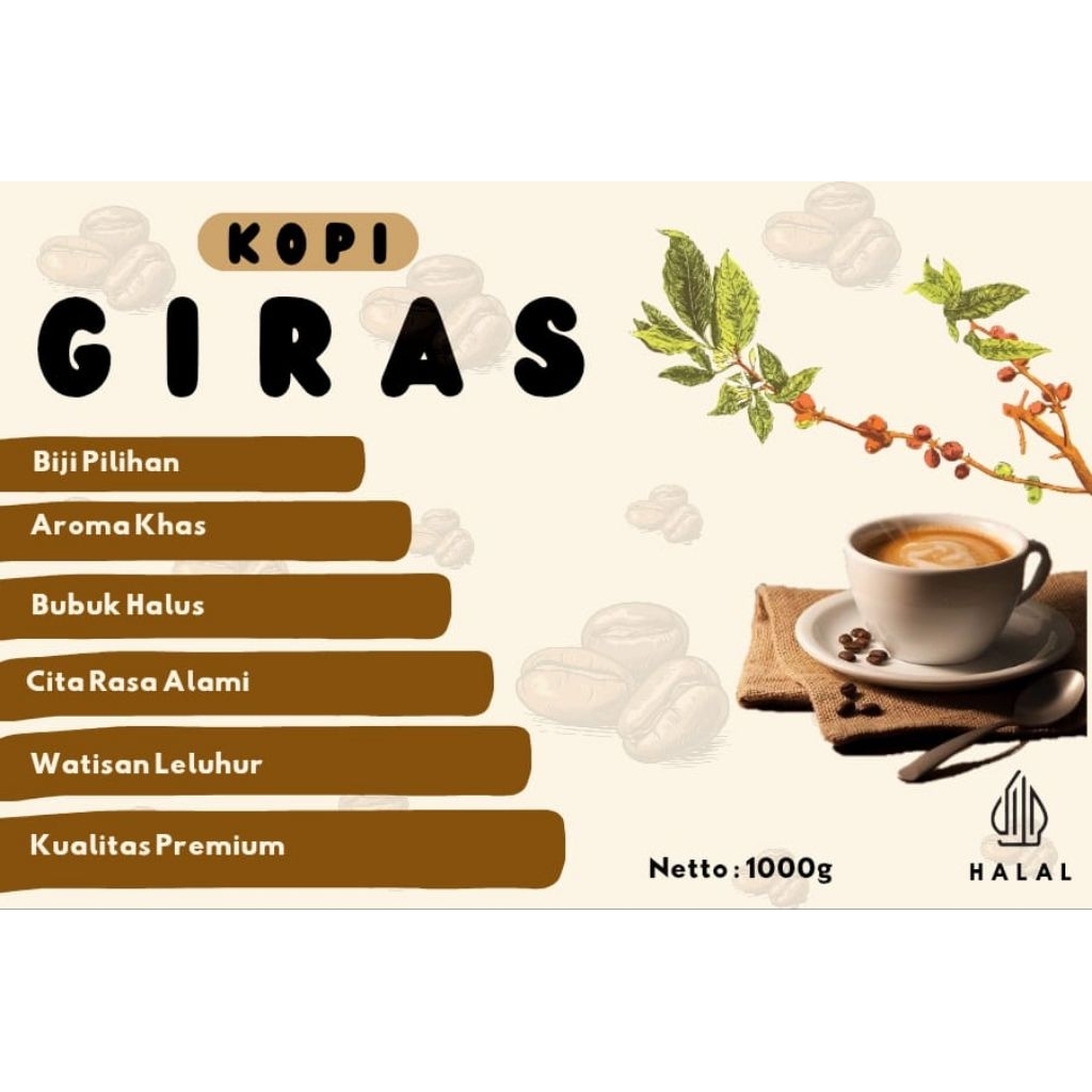 

PROMO!!! 1KG BUBUK KOPI VIRAL,MURNI PANGGUNG GIRAS PREMIUM