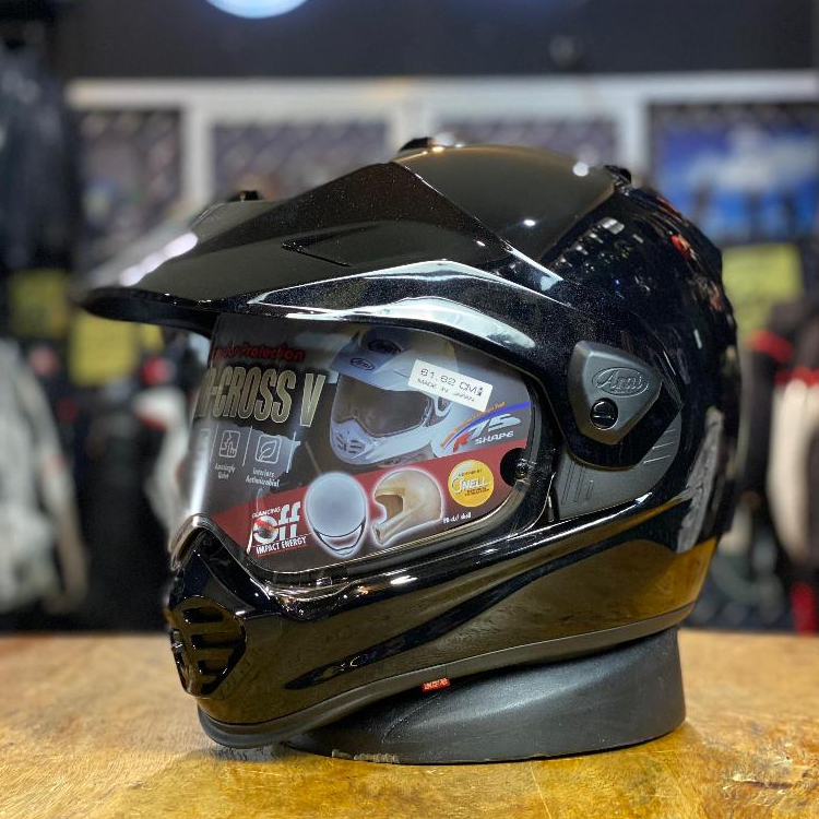 Arai Tour Cross 5 Glass Black Helm Full Face Adventure Touring Arai Tour Cross V