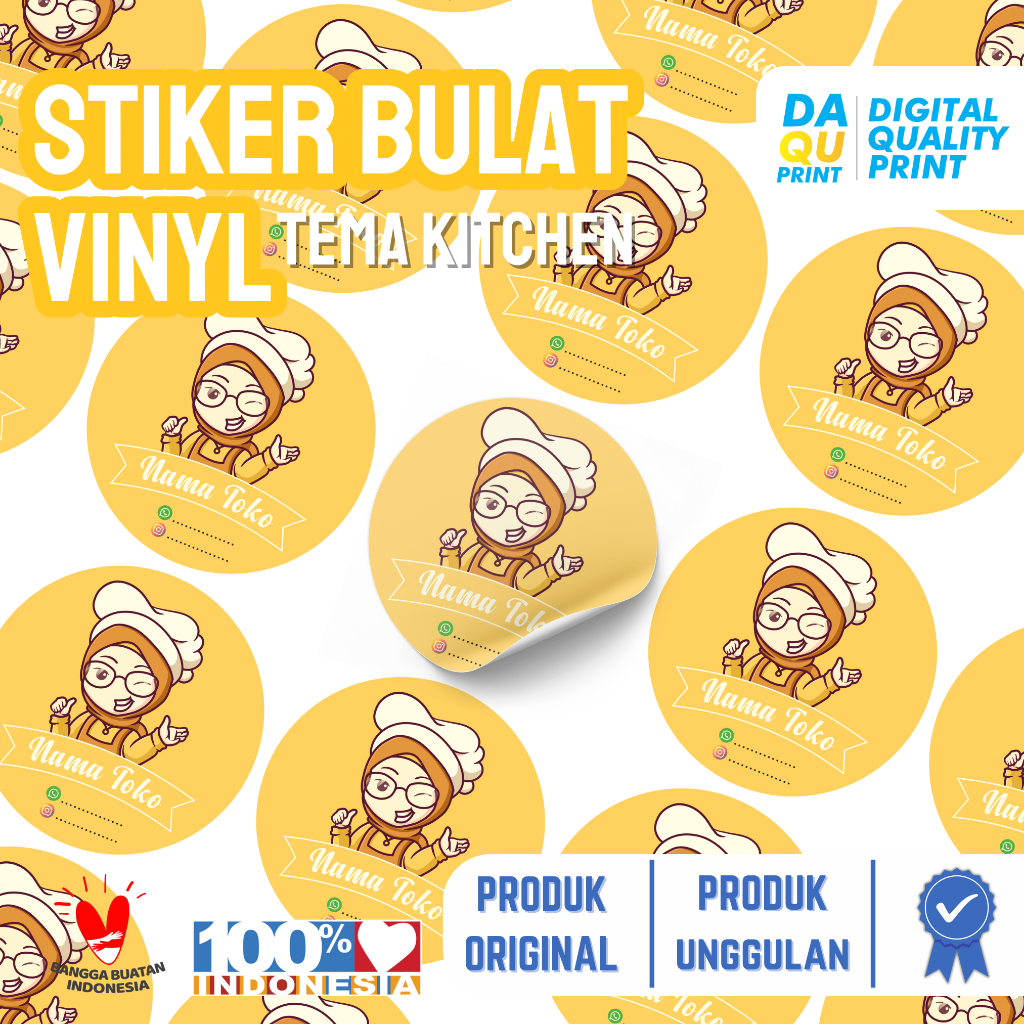 

[VINYL] Cetak Stiker Bulat Tema Kitchen - Label Bulat - Label Makanan - Stiker Vinyl