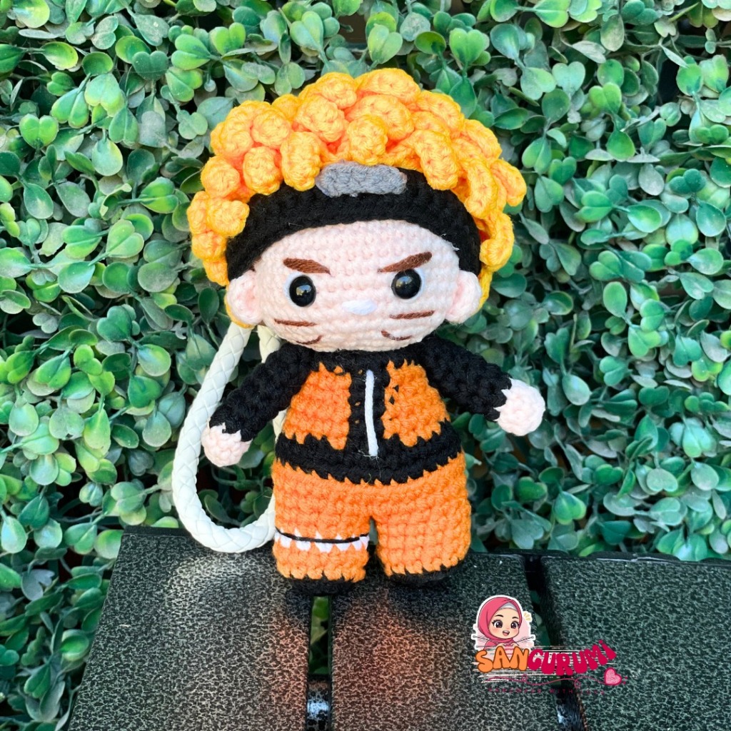 Naruto Gantungan kunci rajutan boneka
