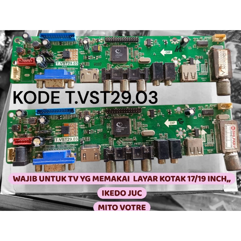 mesin tv led ikedo mito juc votre 17 19 inch (layar kotak)