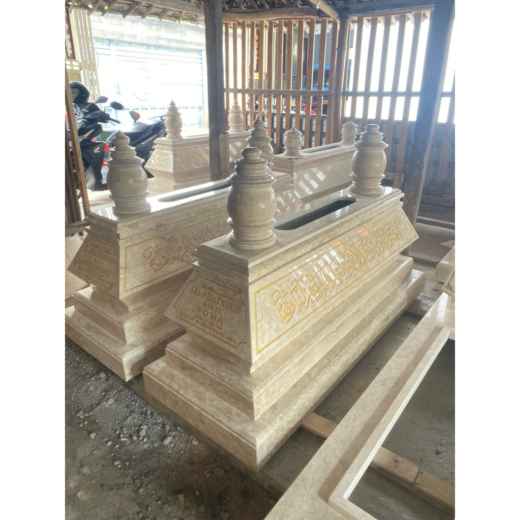 Kijing Makam Pusara Batu Marmer Tulungagung Full Ukiran