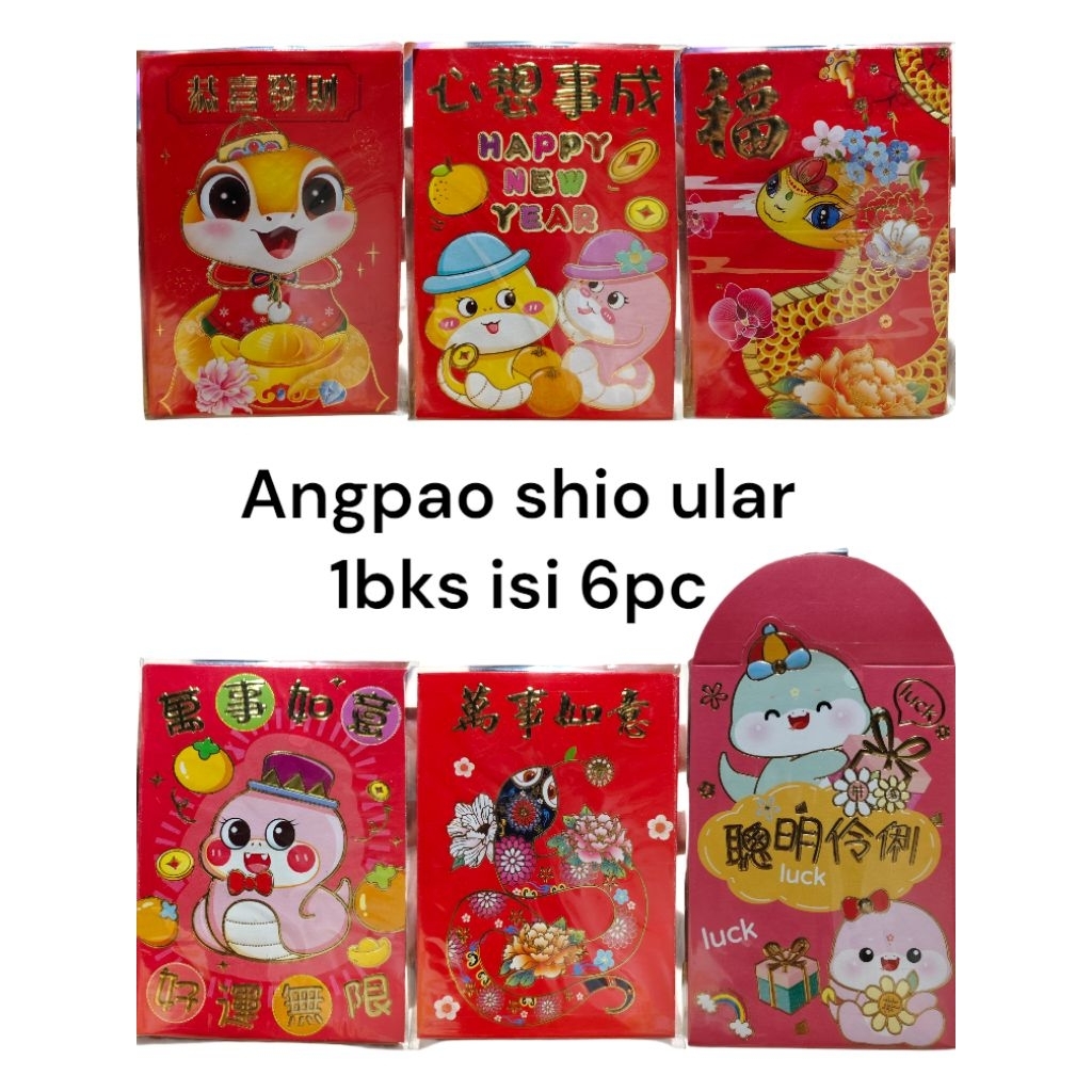 

Angpao angpau kecil shio ular isi 6