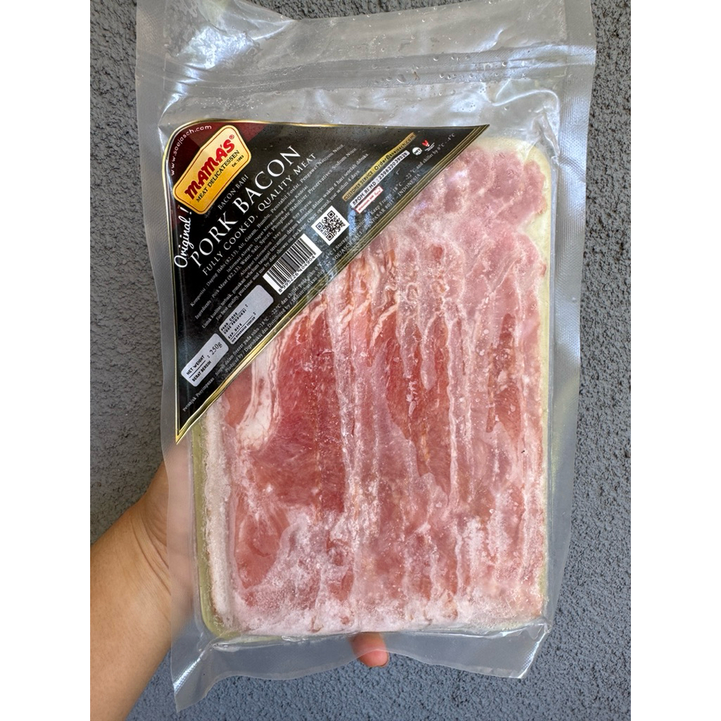 

MAMAS pork bacon babi slice 250gr
