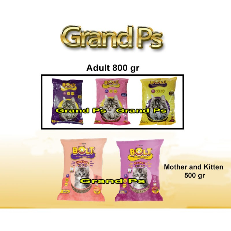 Bolt Cat Food Adult / Kitten Makanan Kucing Bolt